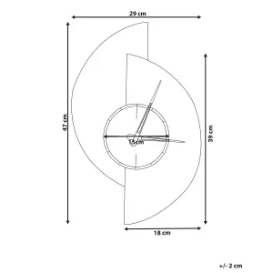 Beliani Modern Wall Clock CHALAIS Grey