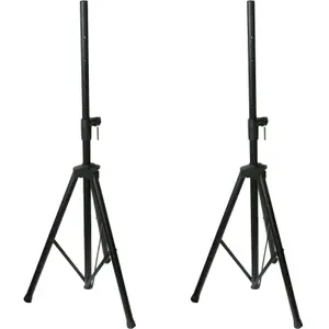 PAIR / 2x Adjustable 35mm Speaker Stands 1.9m Heavy Duty Tripod DJ PA Disco