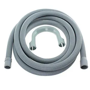 SPARES2GO Universal Extra Long Water Pipe Outlet Hose for Washing Machine (4m 19mm & 22mm Connection)