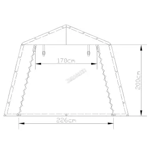 Birchtree 3X6M Garage Carport Shelter Cover Car Port Canopy Gazebo Tent Galvanised Steel