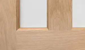 Modern 3P Panel Oak Clear Glzd Door 1981 x 762mm