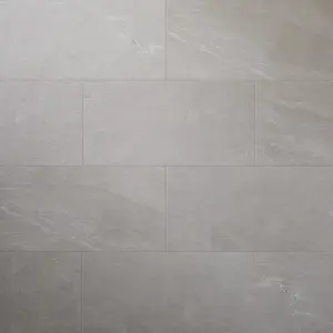 Colours Slate Light grey Matt Flat Stone effect Textured Porcelain Indoor Wall & floor Tile, Pack of 6, (L)590mm (W)290mm