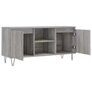 Berkfield TV Cabinet Grey Sonoma 104x35x50 cm Engineered Wood