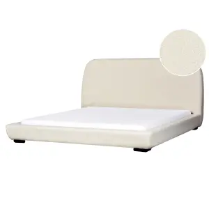 Boucle EU Super King Size Bed Beige ROISEL