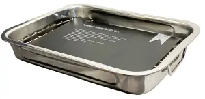 Buckingham Roasting Pan with Rack 27 cm x 20 cm , Stainless Steel