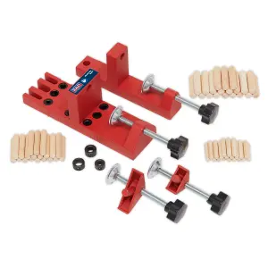 Sealey Universal Dowelling Jig Set Includes Aluminium Dowelling Jig DJ01