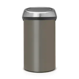 Brabantia 60 Litre Touch Bin Platinum / Matt Steel