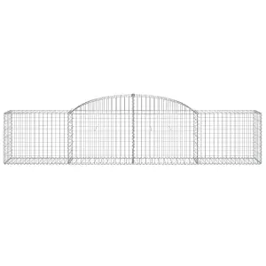 Berkfield Arched Gabion Baskets 11 pcs 300x50x60/80 cm Galvanised Iron