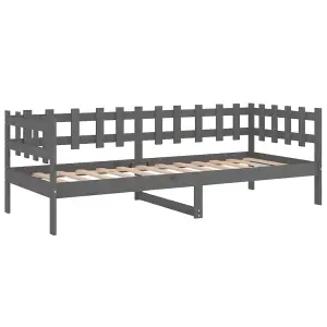 Berkfield Day Bed Grey 80x200 cm Solid Wood Pine