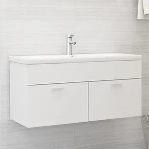 Yamna 1000mm Single Bathroom Vanity with Integrated Ceramic Basin White