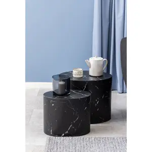 Burmaster Side Table Black Marble