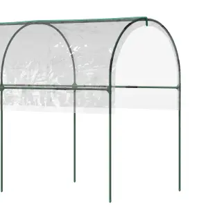 Outsunny Tomato Greenhouse with Top Tap, Pointed Bottom and Guy Ropes, Clear