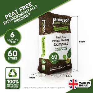 Peat Free Potato Compost with added John Innes 60L Professional Blend by Jamieson Brothers