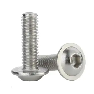 M6 x 16mm Flanged Button Head Screws Allen Socket Bolts Stainless Steel A2 ISO 7380-2 Pack of 10