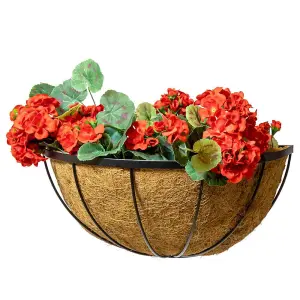 Primrose Wire Hanging Basket Plant Pot Planter with Coco Liner 41cm