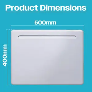 1500W Floor or Wall Mounted Electric Panel Radiator - Home or Office Heater with Timer & Comfort, Frost, Eco Modes - 40 x 50cm