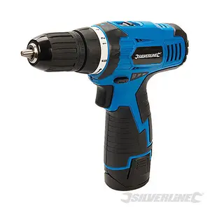 Silverline 10.8V Electric Drill Driver Screwdriver Keyless Chuck Li-Ion Battery