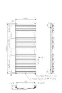 Right Radiators 1200x500 mm Bathroom Curved Flat Panel Heated Towel Rail Radiator Chrome