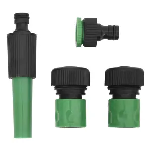 Berkfield Garden Hose with Fitting Set Green 20 m PVC