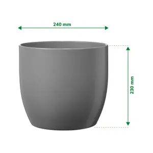 Verve Griffin Ceramic Plant pot (Dia) 24cm, (H)23cm, 7.5L