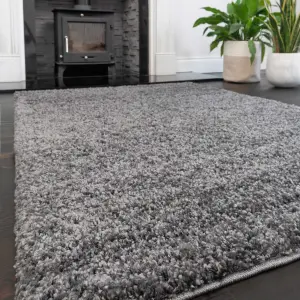 Soft Value Grey Shaggy Area Rug 110x160cm