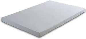 Memory Foam Mattress Topper 7500 with Cover, 3 inch, 3FT (90x190cm)