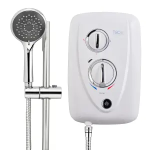 Triton T80 Easi-Fit+ White Thermostatic Electric Shower, 8.5kW