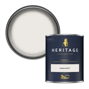 Dulux Trade Heritage Roman White Eggshell Wall paint, 750ml