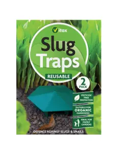 Slug & Snail Traps 2 Vitax Reusable Traps Organic Gardening Pet Child Safe