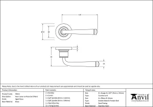 From The Anvil Aged Brass Avon Round Lever on Rose Set (Plain)