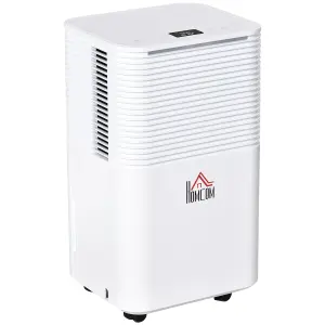 HOMCOM 10L/Day Portable Quiet Dehumidifier for Home, Electric Air De-Humidifier