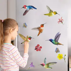 Walplus Big Hummingbirds Windows Clings - 58Pcs