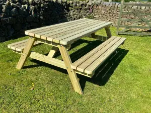 MG Timber Products - Heavy Duty Wooden Picnic Table / Bench, 5FT Pub Bench