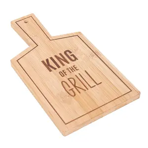 King of the Grill' Bamboo Serving Board (H26.5 cm)