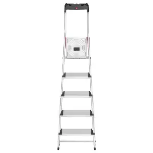 Hailo L80 Comfortline Step Ladder Deep Safety Step - 5 Tread