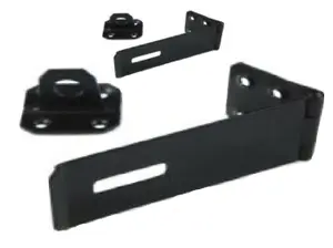 Hasp and Staple 4" Black for Padlocks