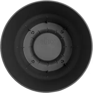 Elho Greenville Round 25cm Plastic Plant Pot in Living Black