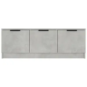 vidaXL TV Cabinet Concrete Grey 102x35x36.5 cm Engineered Wood