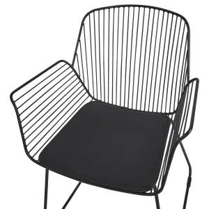 Set of 2 Dining Chairs APPLETON Metal Black