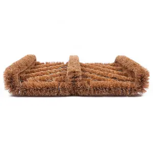 Nicola Spring Natural Coir Scraper Door Mat - 35cm x 30cm