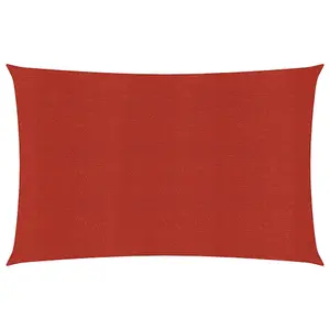 Berkfield Sunshade Sail 160 g/m2 Red 3.5x5 m HDPE