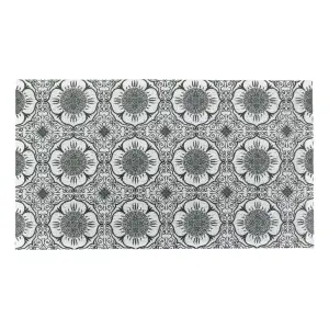 Flower Tile Pattern Doormat (70 x 40cm)