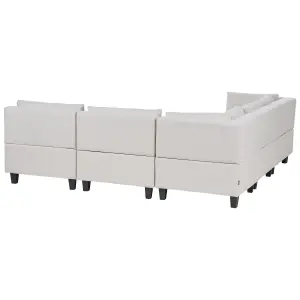 Corner Sofa UNSTAD Light Beige Fabric Right Hand