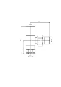 KeenFix Brushed Brass Square Towel Rail & Radiator Angle Valves