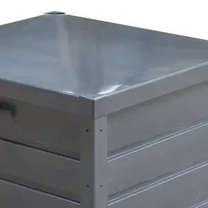 200L Lockable Metal Outdoor Garden Storage Box Without Wheels in Anthracite