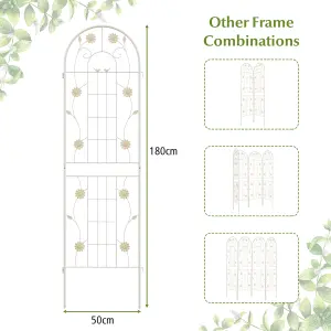 Costway 4 Pack 180 x 50cm Garden Trellis Rustproof Metal Fencing Barrier