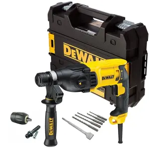 Dewalt D25133K 240v SDS+ 3 Mode SDS Hammer Drill + Bits + Chisel + Chuck + Tstak