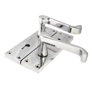 Door Handles Victorian Scroll Lever Lock - Chrome Pack 150 x 40mm