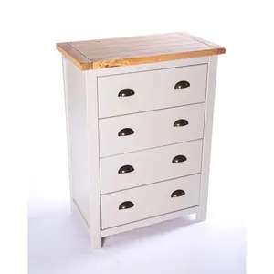 Argenta 4 Drawer Chest of Drawers Brass Cup Handle