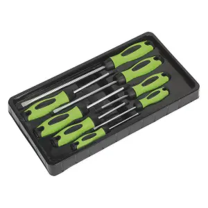 Sealey Screwdriver Set 8pc Hi-Vis Green HV001